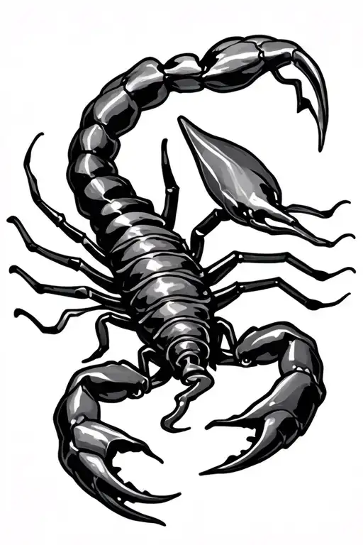A Scorpion Intertwined Symbolizing Strength And Peace