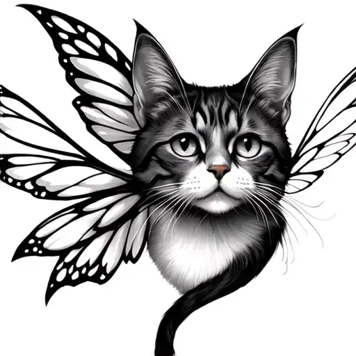 Cat And Fairy Wings