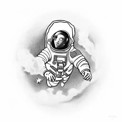Astronaut Falling From Space