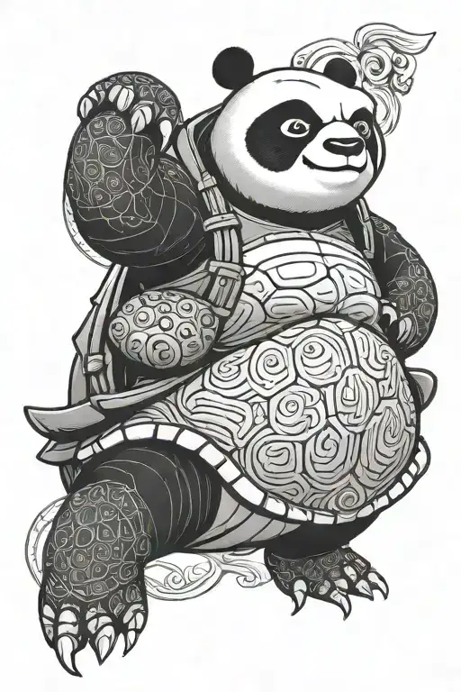 Kungfu Panda Turtle Meditating