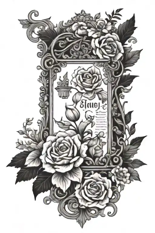 Floral Frame Book