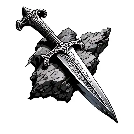 Roman Sword In A Rock