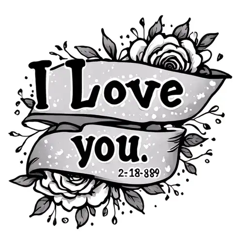 A Tat That's Says I Love You With The Date 2-18-89