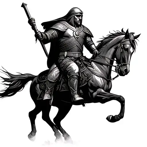 Spartan On Horse
