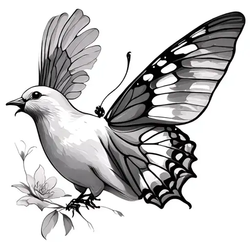 Dove And Butterfly