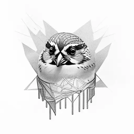 Little Sparrow In Golden Cage