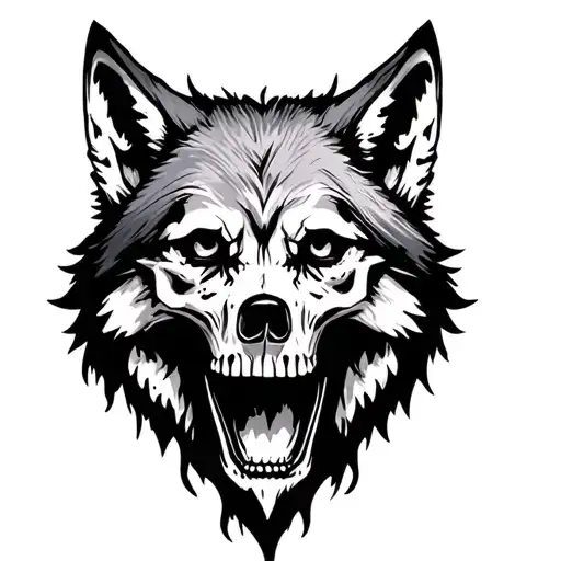 Wolf And Skull