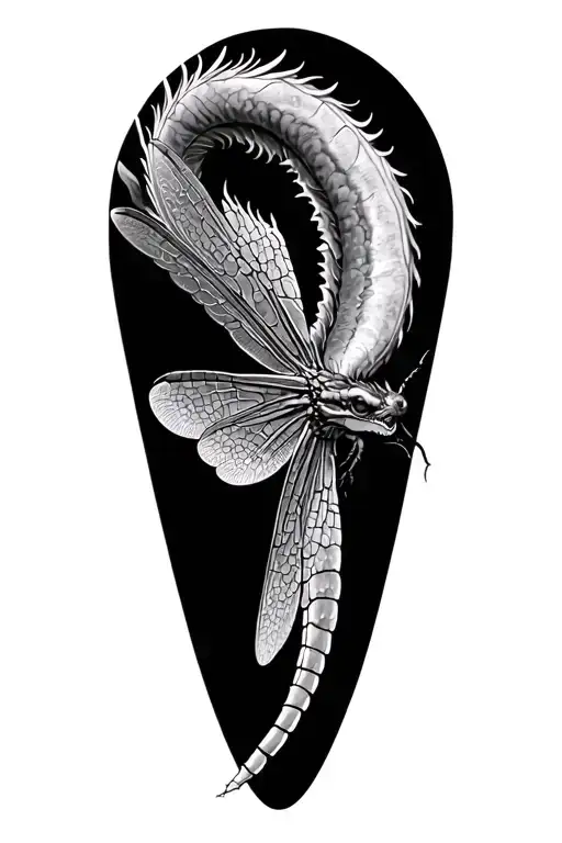 Dragon Fly Budah Meditation Microrealism