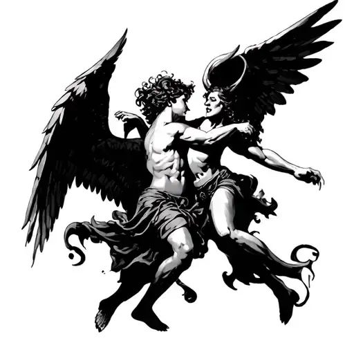 Angel And Devil Fight Scene Inspired