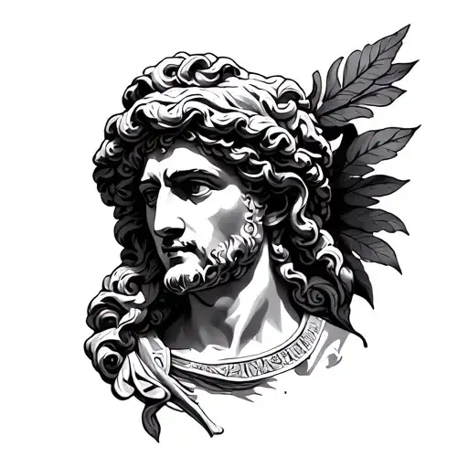 Roman Style Tattoo Featuring Structures