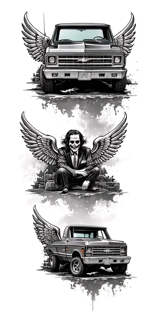 Jekyll And Hyde 1972 Chevrolet C-10 Stepside Headstones Angle Wings