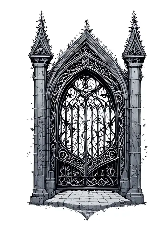Gotic Gate Line Work