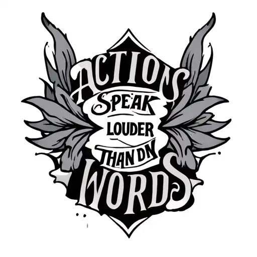 Actions Speak Louder Than Words Symbol Incorporated