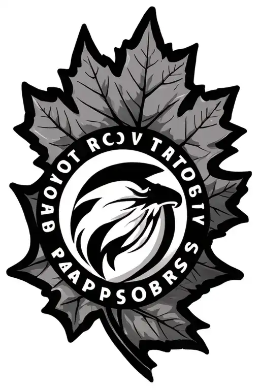 Maple Leaf With Toronto Raptors Logo Incorporated