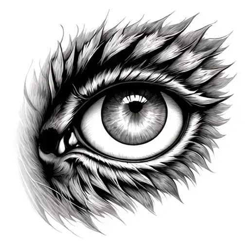 Lion Eyes With Jesus's Eye Inside