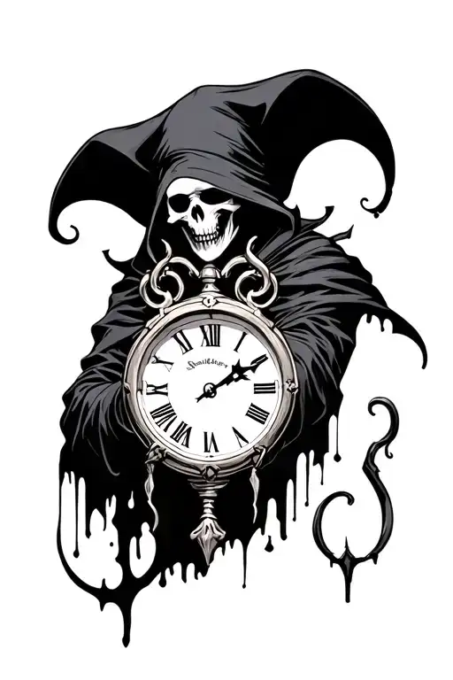 Grim Reaper With Clock