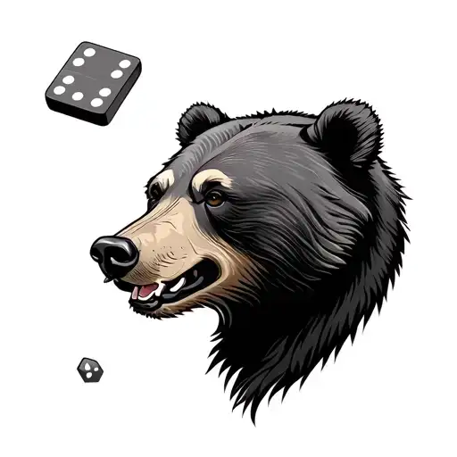 A Bear And Dominoes