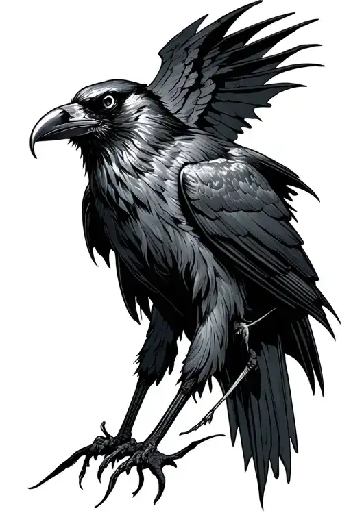 Phantom Wrath With A Raven Perched