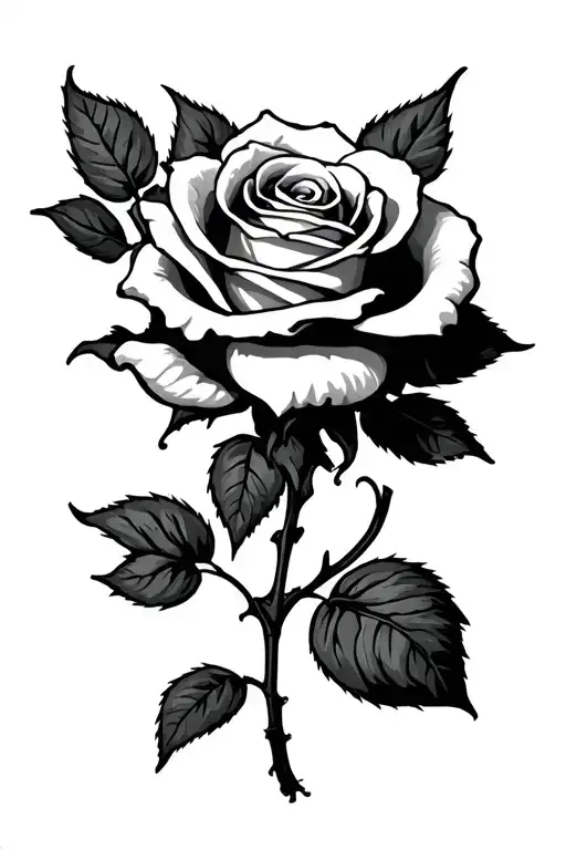 A Rose That Goes To Skeleton Finger