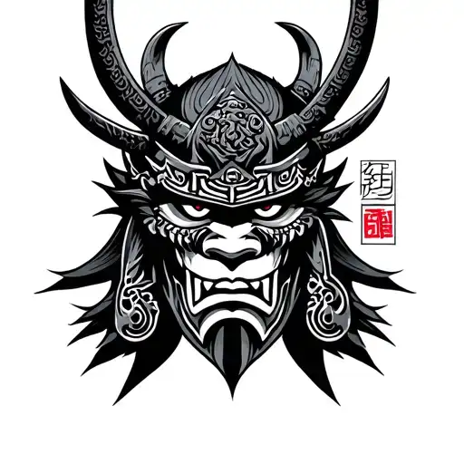 Samurai Oni Mask