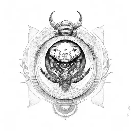 Boho Cresent Moon And Scarab