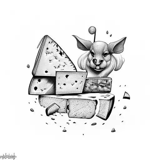 Cartoon Block Of Cheese