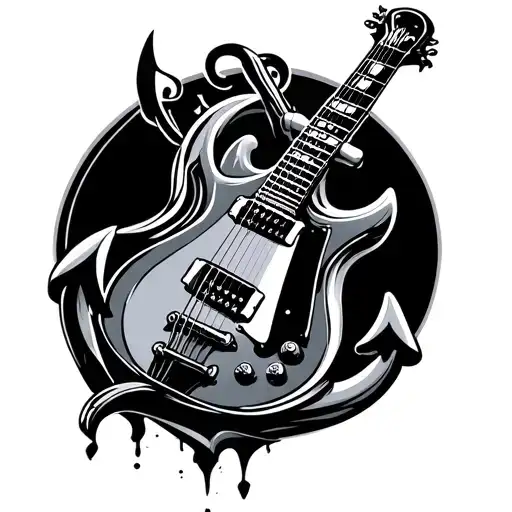 Guitar Anchor Intertwined