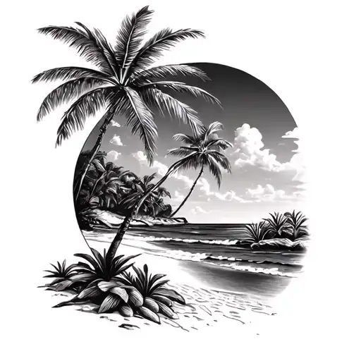 Tropical Beach Scene