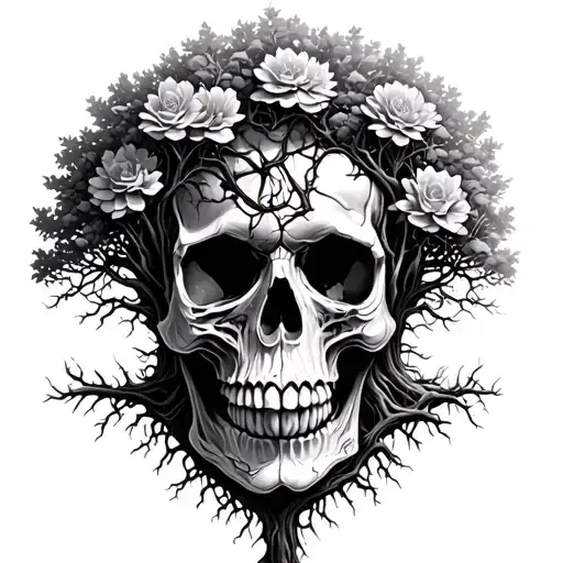 Tree Of Life Skull Face In The Tree