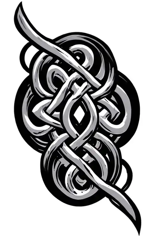 Celtic Norse Knot Design Incorporating Elements