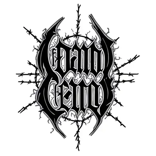 Barb Wire And Gothic Font