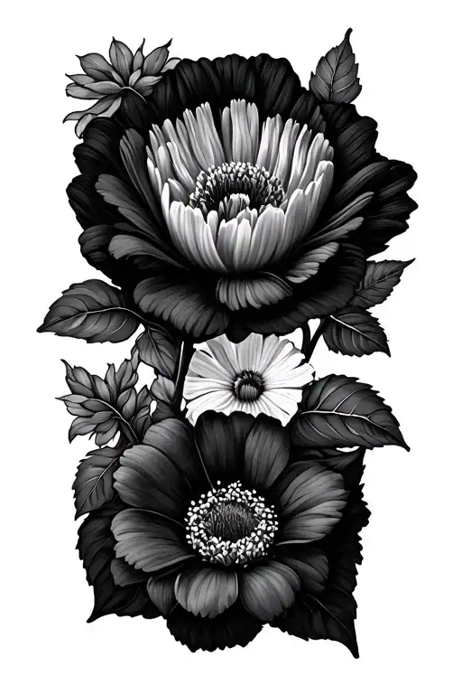 July And April Birth Flowers Intertwined