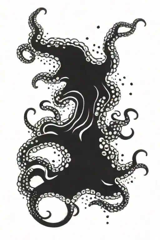 An Octopus With Tentacles Reaching Out To Touch The Stars