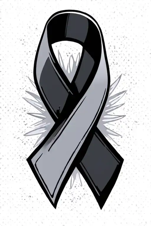 Grey Cancer Ribbon