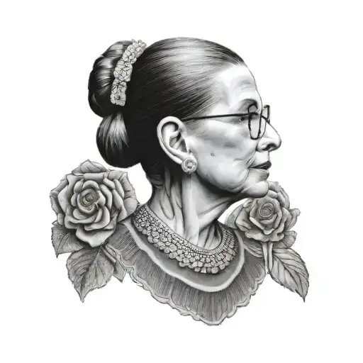 Cameo Portrait Ruth Bader Ginsburg Collar