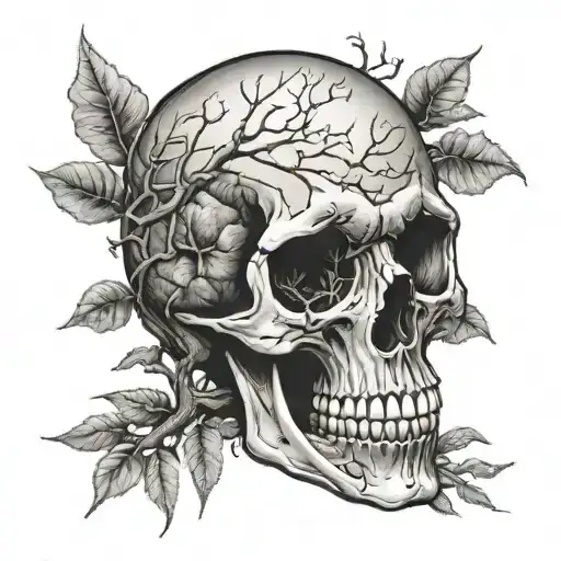 Skull With Tree