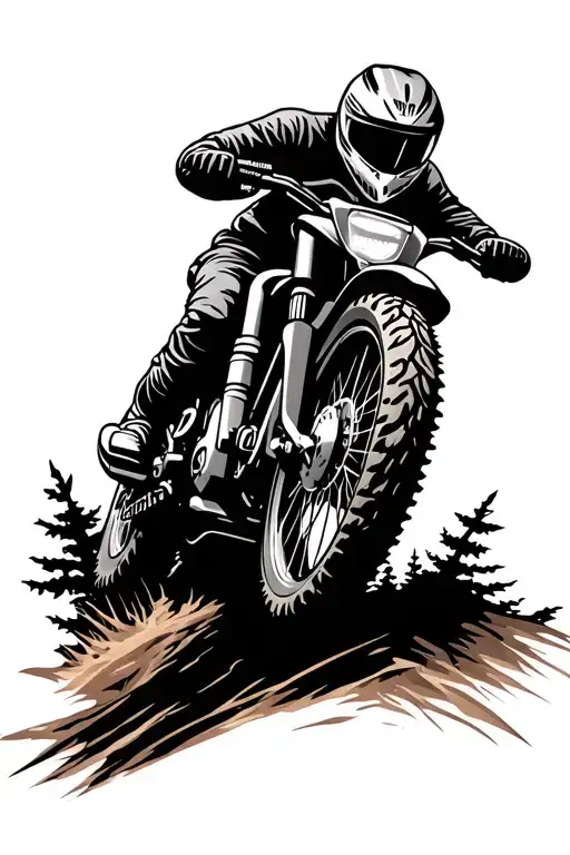 Motorbike Enduro Forest Mountain