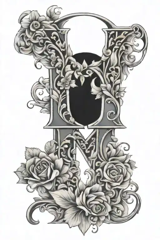 Letters M And J Love