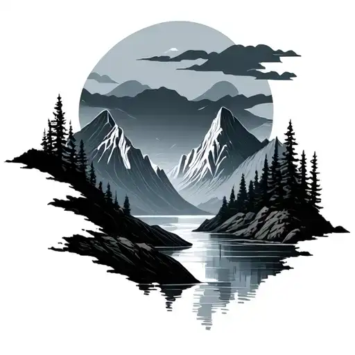 Valley With Light And Dark