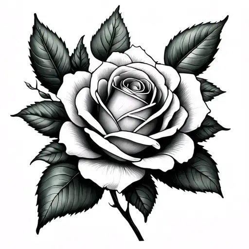 Rose And The Honeysuckle Flowers