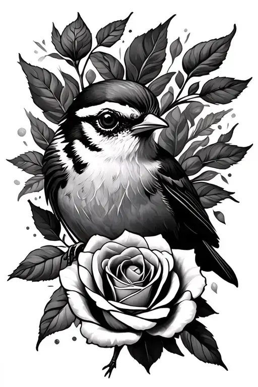 Sparrow And A Rose