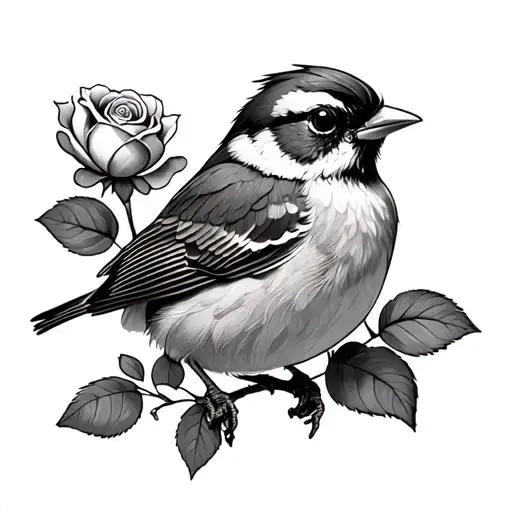 Sparrow And A Rose