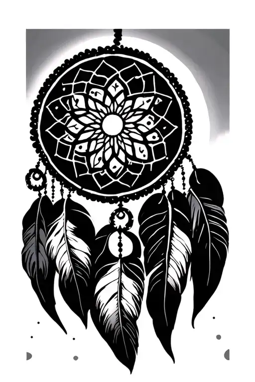 Dream Catcher With Tree Of Life In The Middle