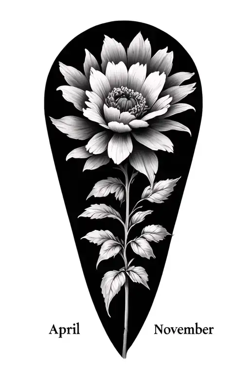 April And November Birth Flower Intertwined