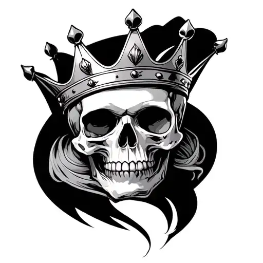 Skull Wearing A Crown