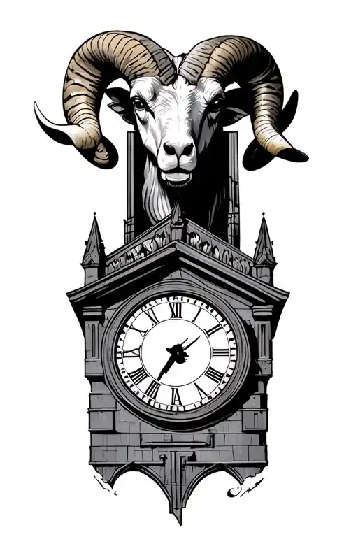 Aries Ram And Clock Tower