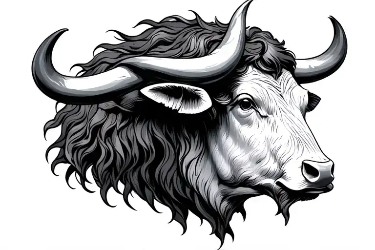 Virgo Zodiac Sign With Ox Head