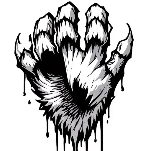 Eagle Paw That Tears The Skin By Tearing It With
