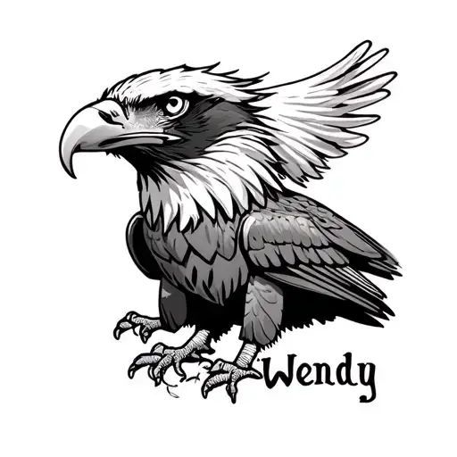 Eagle With First Name Wendy Put