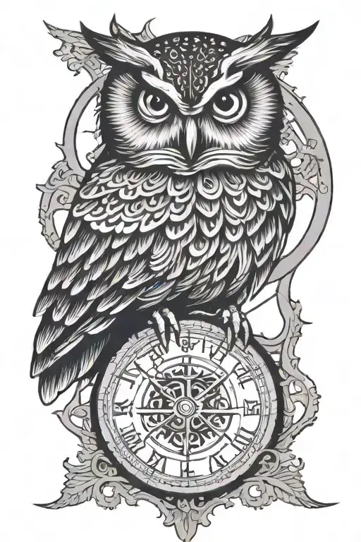 Owl Vegvisir Symbol